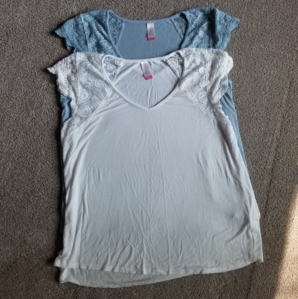 No Boundaries XXL Ruffle Cap Sleeve Tops